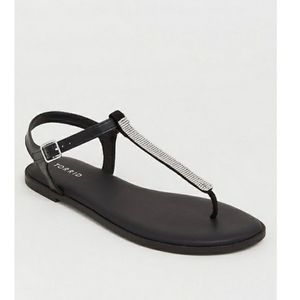 Torrid Black Rhinestone Sandals